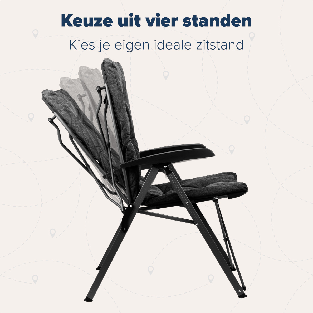 TRVLMORE vouwstoel met draagtas - Black