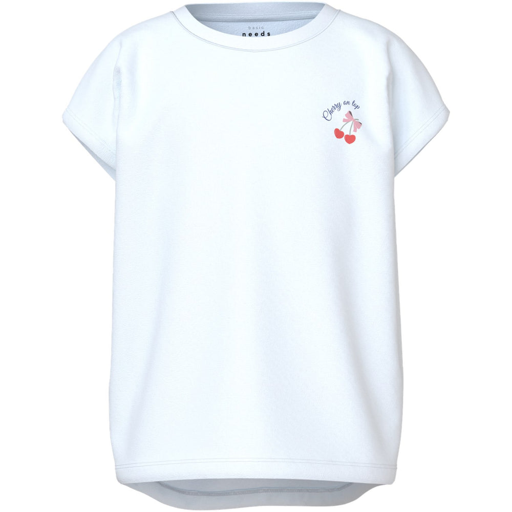 Køb Name It Bright White Heart Cherry Varutti Capsl Loose T-Shirt