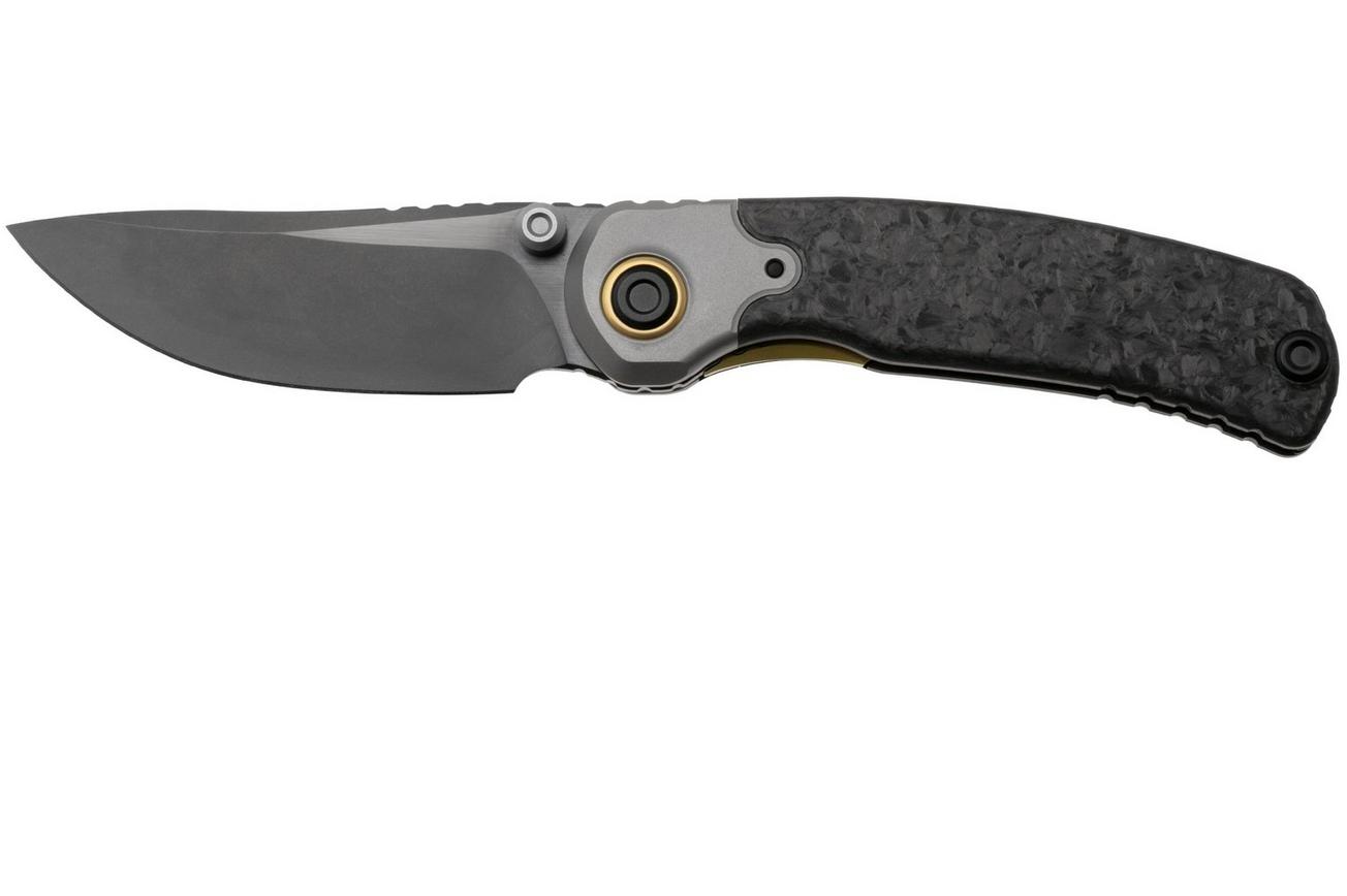 Kizer Pioneer ZX-FK03A4 Stonewashed DLC 20CV, Carbonfiber Titanium Bolster, zakmes