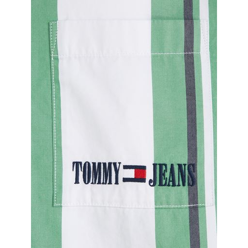 Tommy Jeans Archieve Stripe Skjorte, Coastal Green Stripe, M
