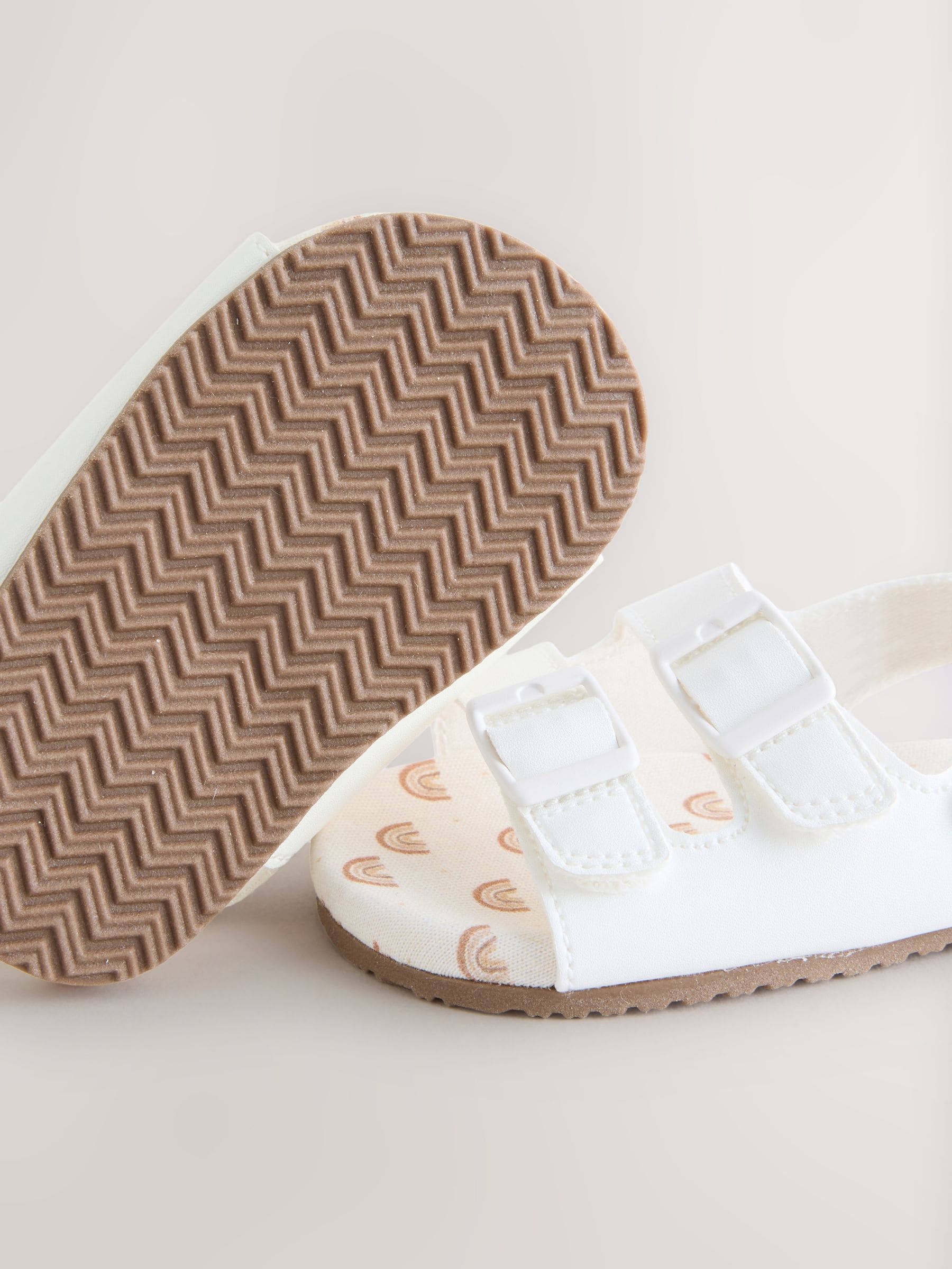 Wit - Baby sandalen met klittenband (0-24mnd)