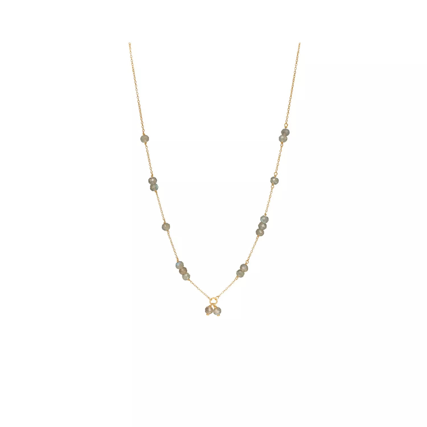 Carré Halskæde 18 kt. Forgyldt Sølv FC 4364 LB-Rondelle 38+2,5+2,5cm