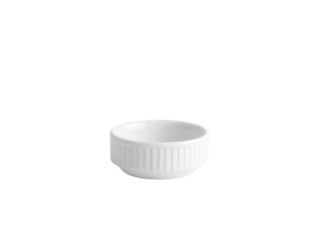 Pillivuyt Plissé Skål Dia 7 x 3 cm Hvid
