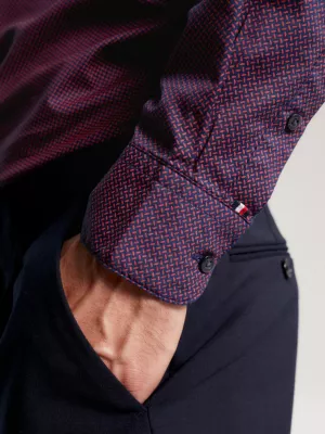 Camisa Slim Fit com Microestampa