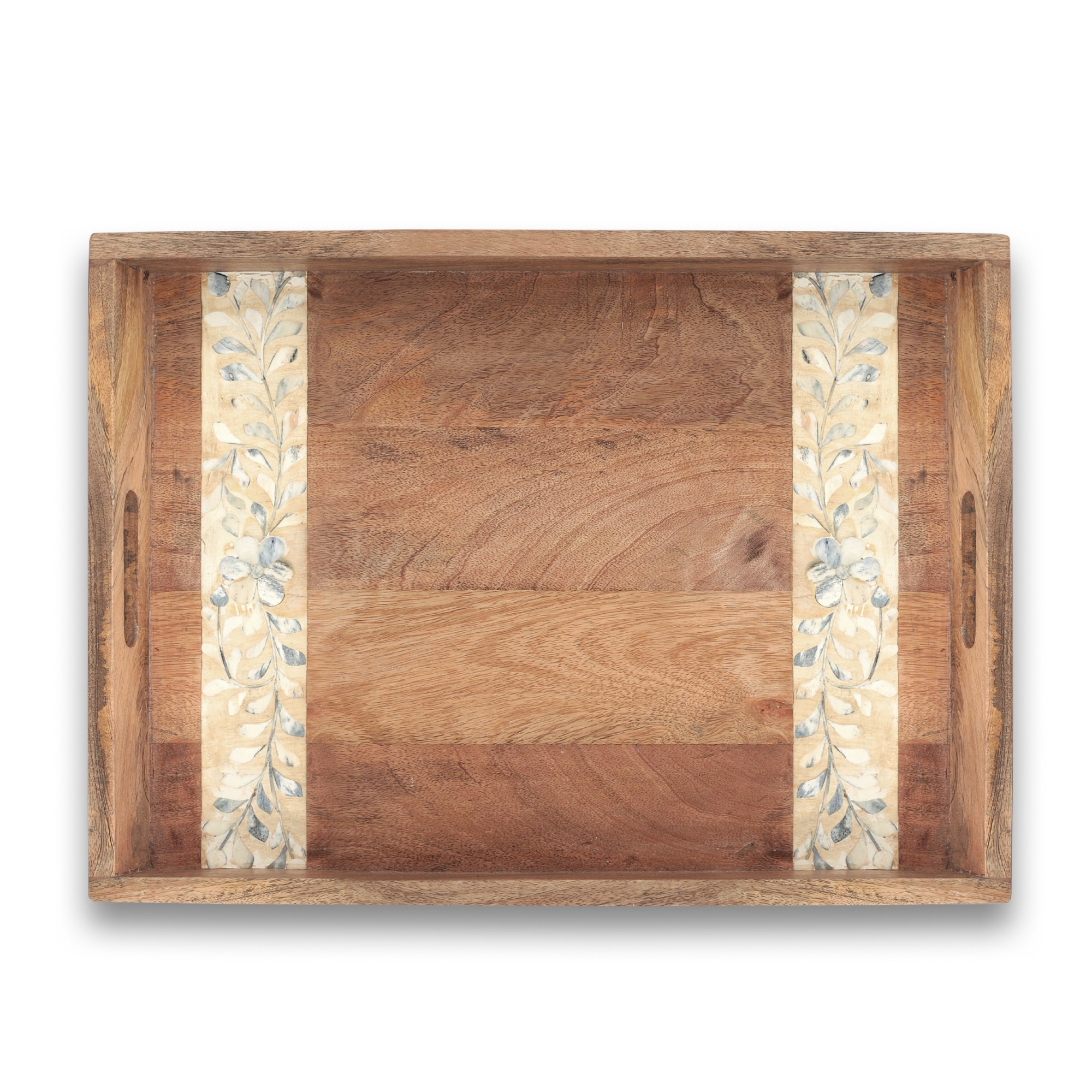 2er-Set Tablett 'Zamora', natur, mit Intarsien zu 132,00