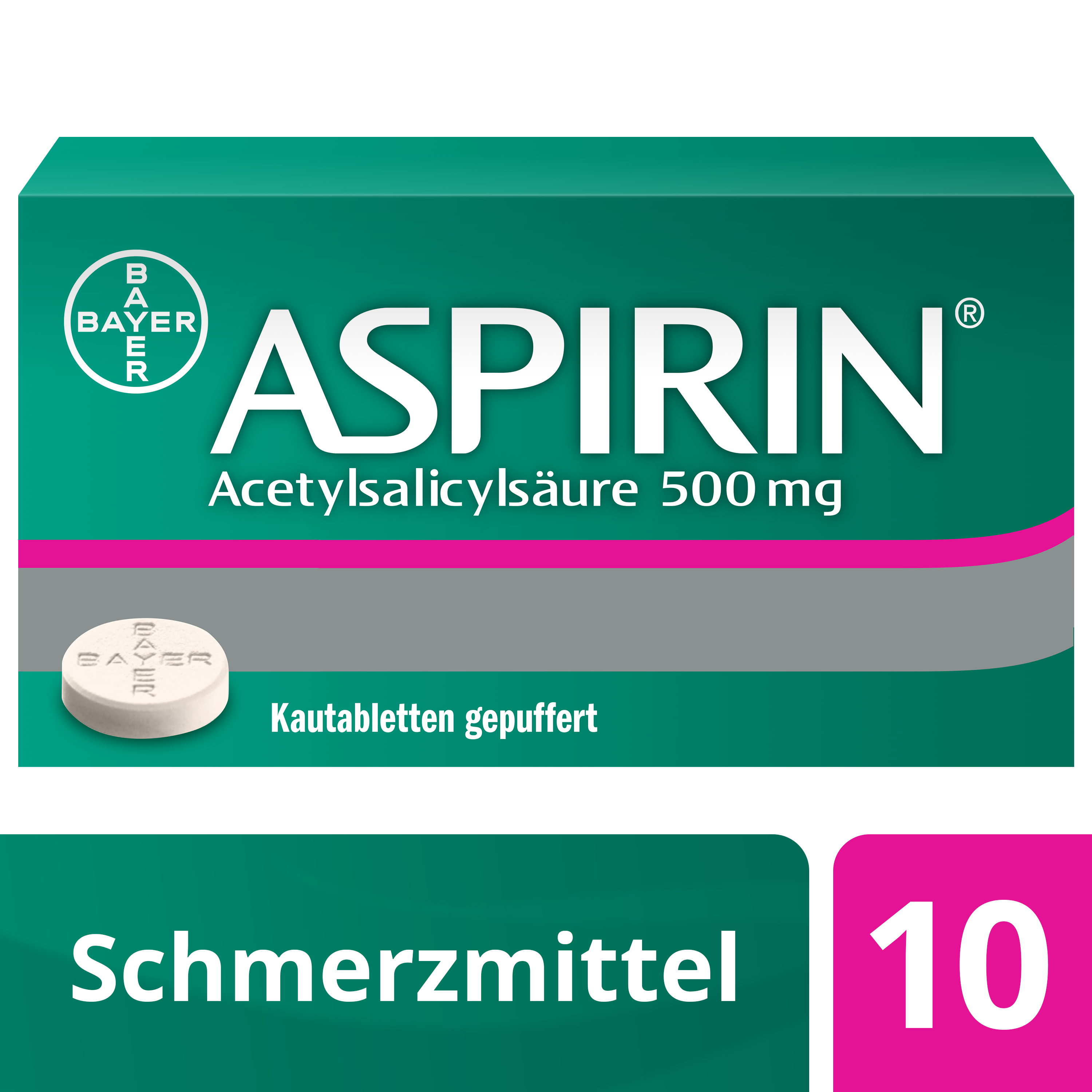 ASPIRINE Kautabl 500 mg Btl 10 Stk<br>10 Stück, Beutel, Kautablette