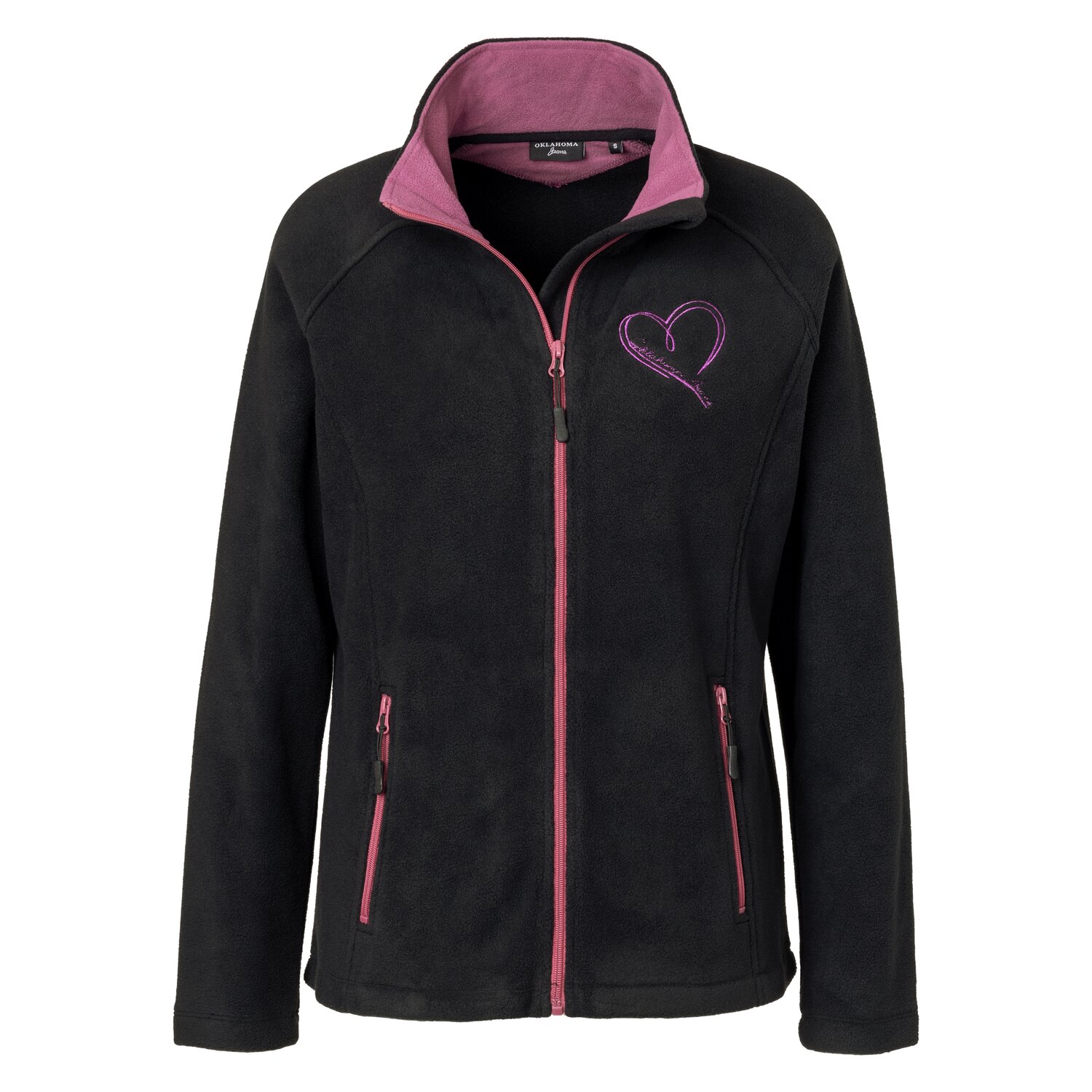 OKLAHOMA Jeans Fleecejacke  - black
