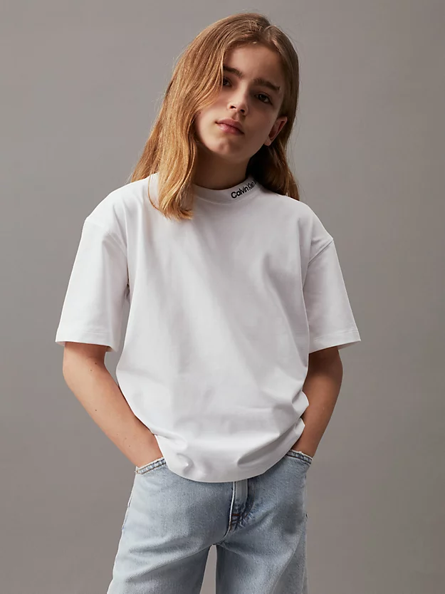 Camiseta de modelagem relaxada com logo na gola.