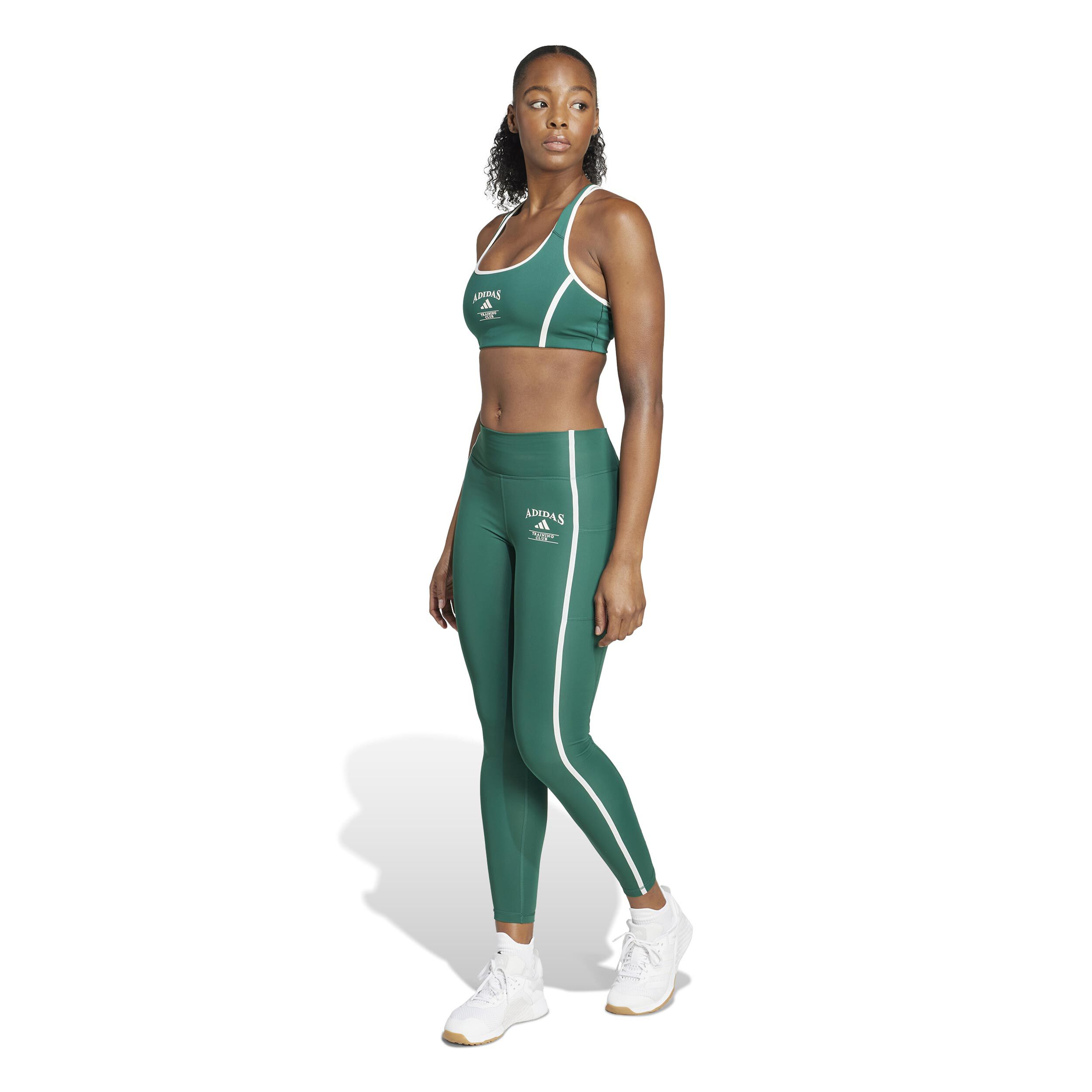 adidas Optime Heritage Collant Tight Femmes - Vert , Blanc
