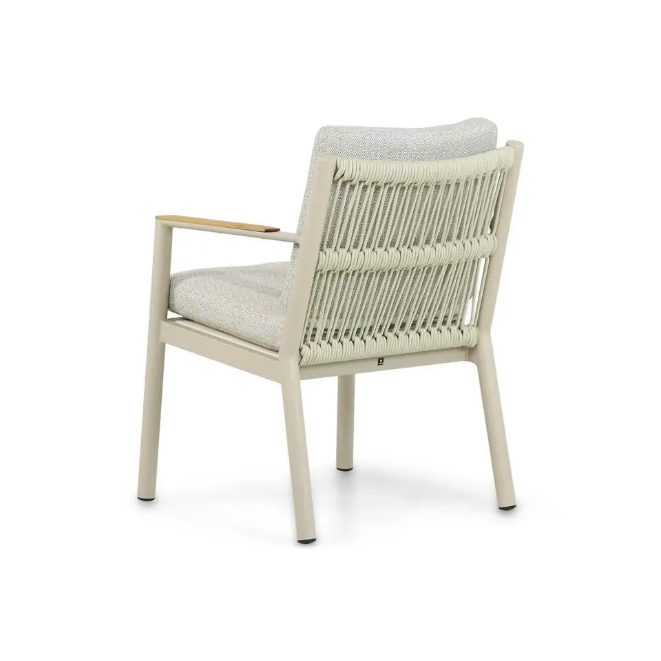 Tuinset 4 personen 125 cm Aluminium/rope Taupe Coco Sevilla/Ancona