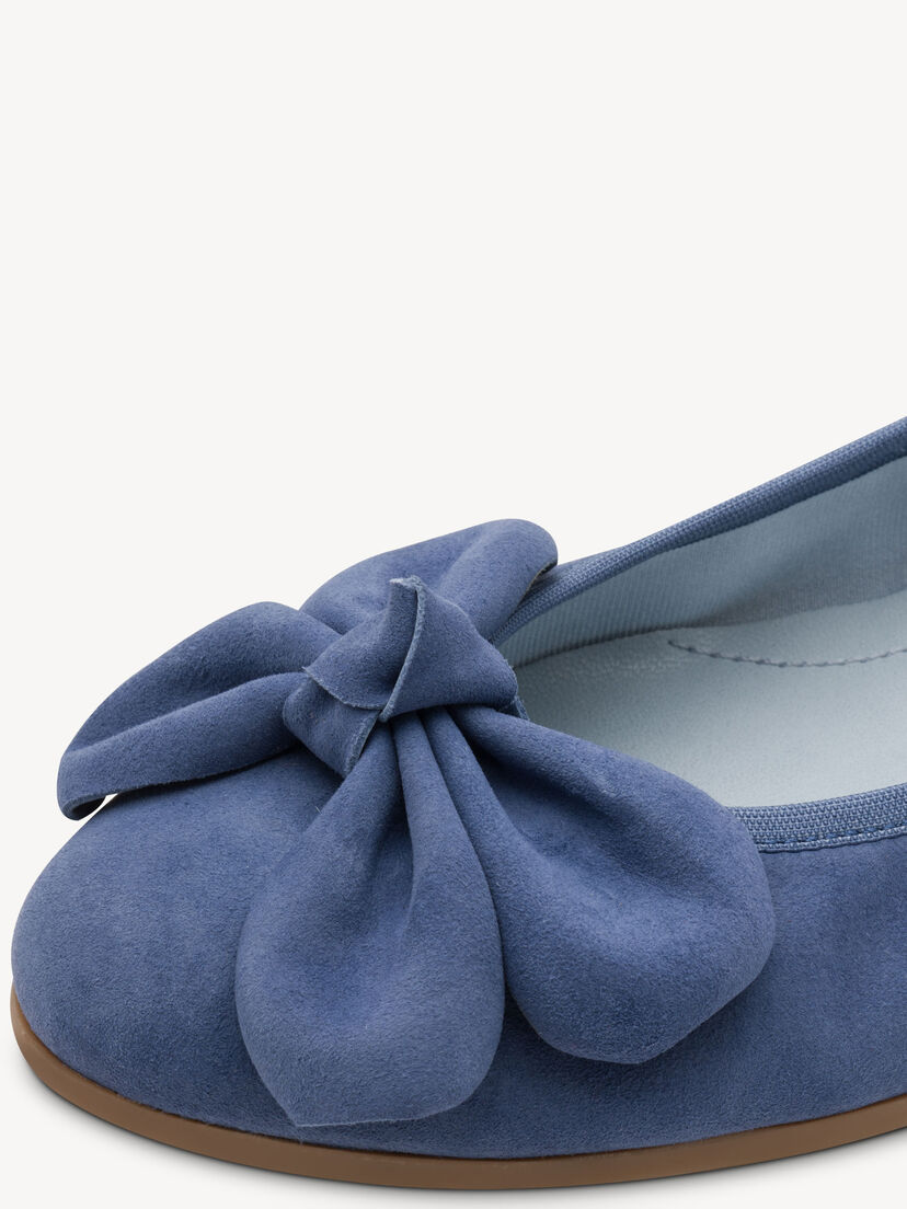 Leren Ballerina - blauw