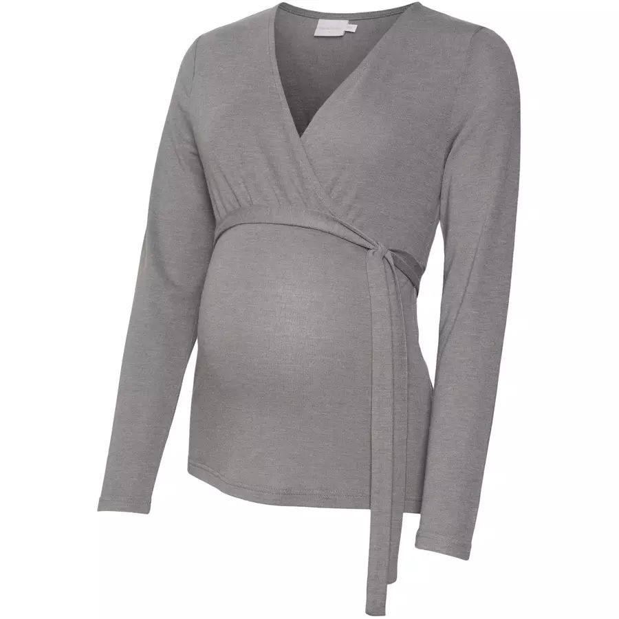 mama;licious Stillshirt MLCASSIE TESS Medium Grey Melange