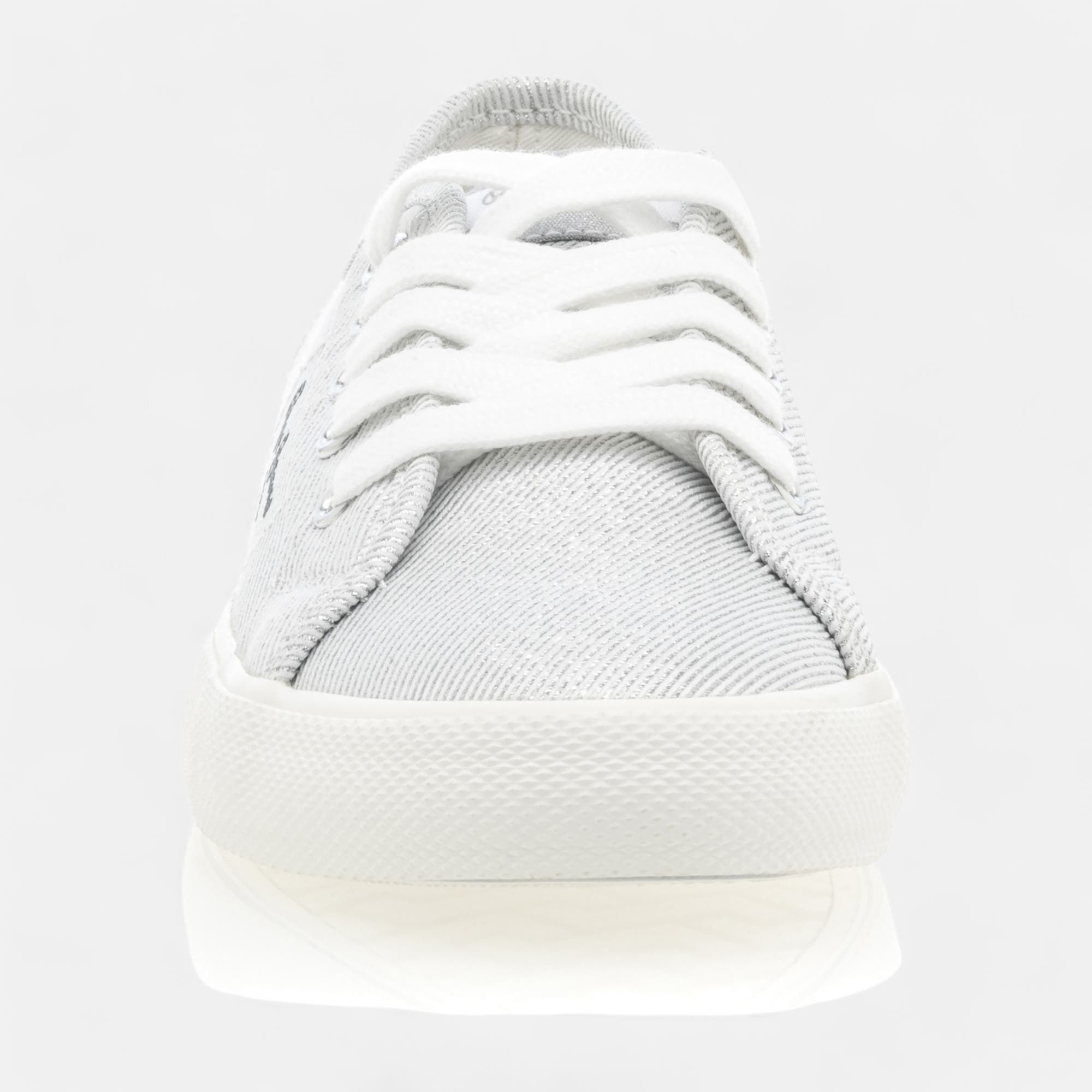 Baskets en toile Femme argent