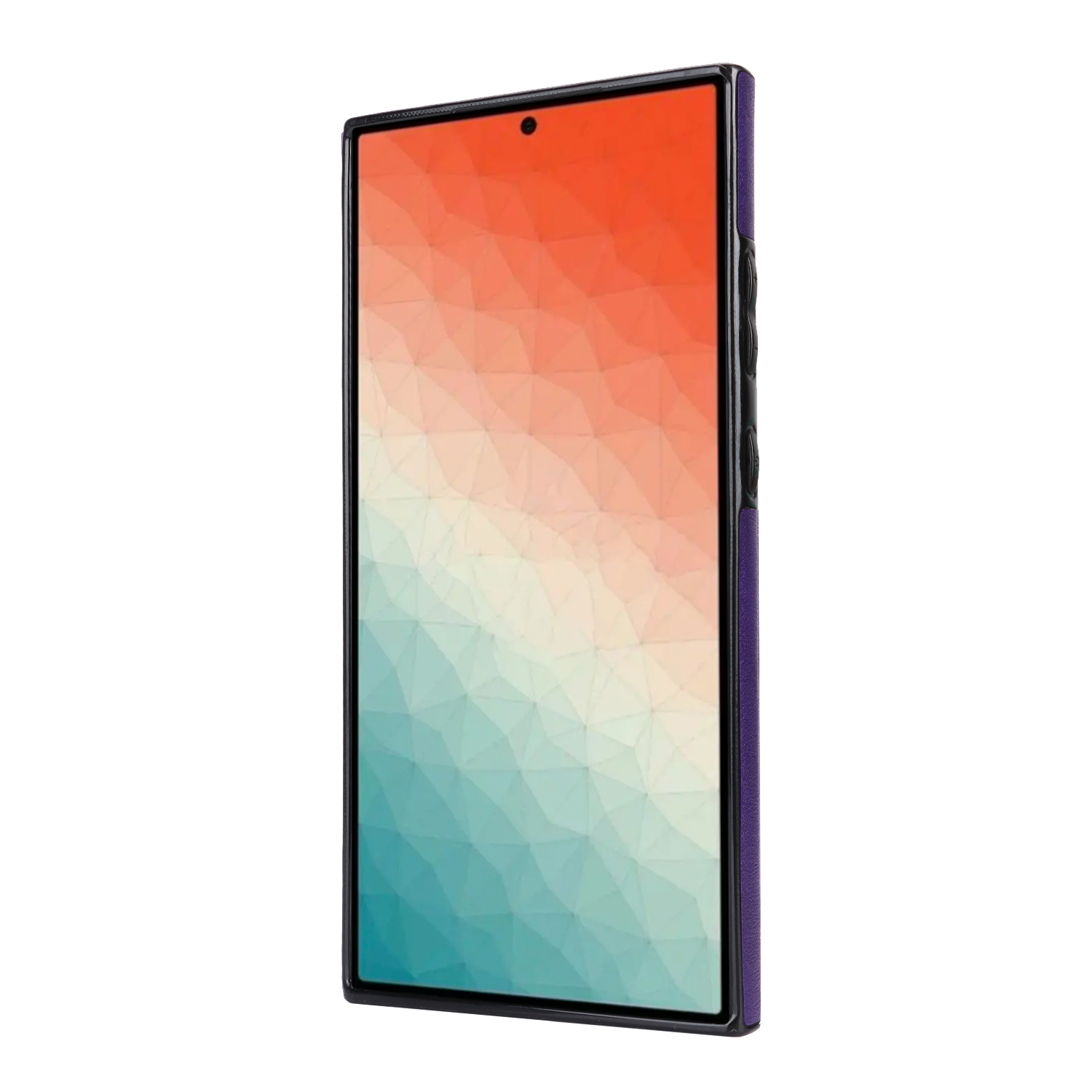 Samsung Galaxy S25 Ultra Necklace Leder Schutz Hülle mit Kartenfächer   Handykette (140cm) - Violett