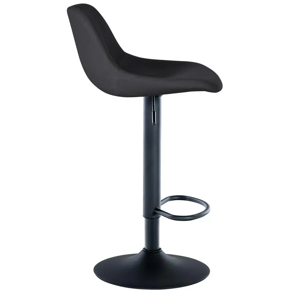 CLP Barkruk Loft zwart Frame - Fluweel - zwart