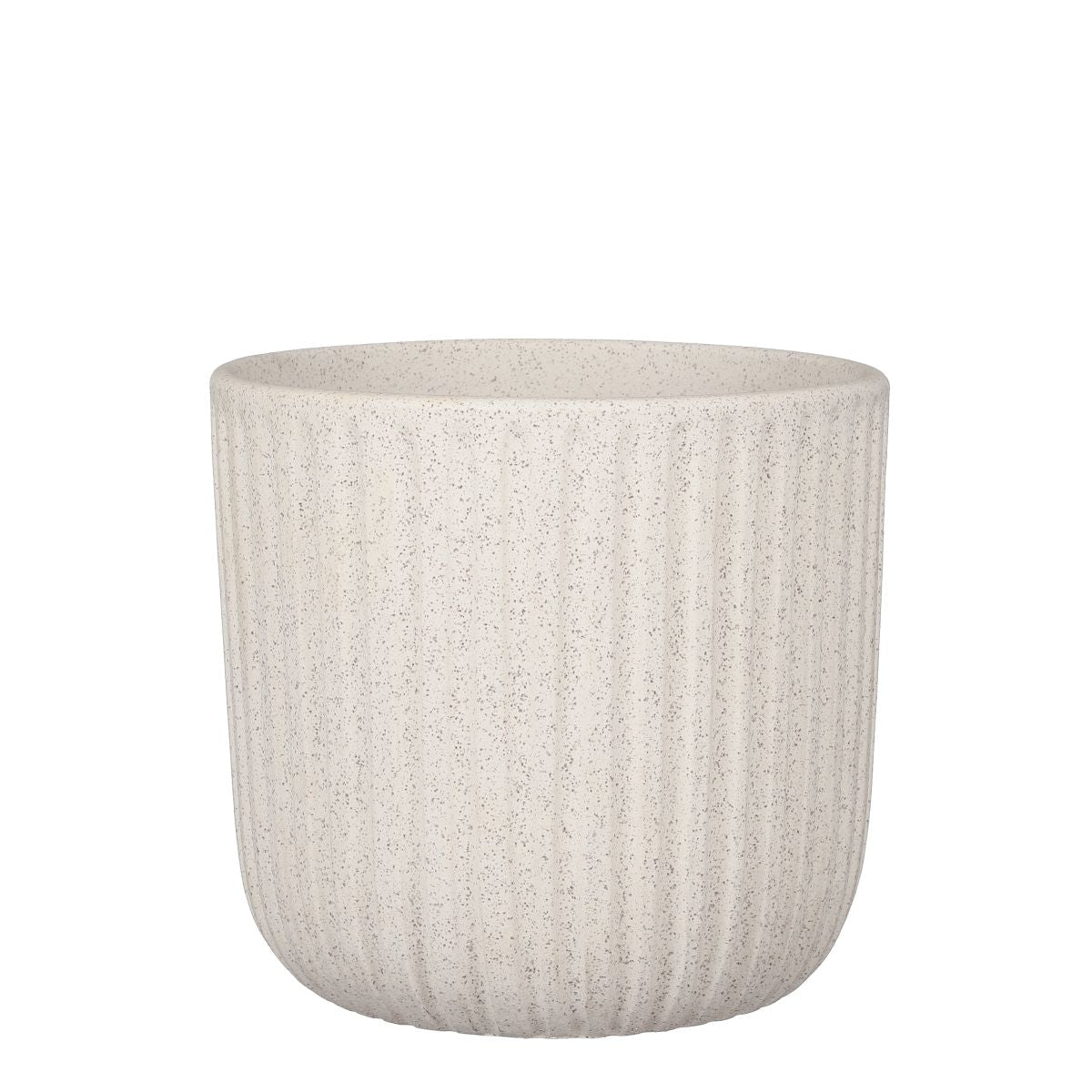 Mica decorations pot de fleur dante - 24x24x22 cm - terre cuite - blanc
