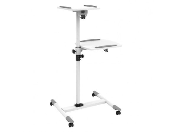 TECHly - Vogn - for projektor / notebook - tre, stål - grå, hvit