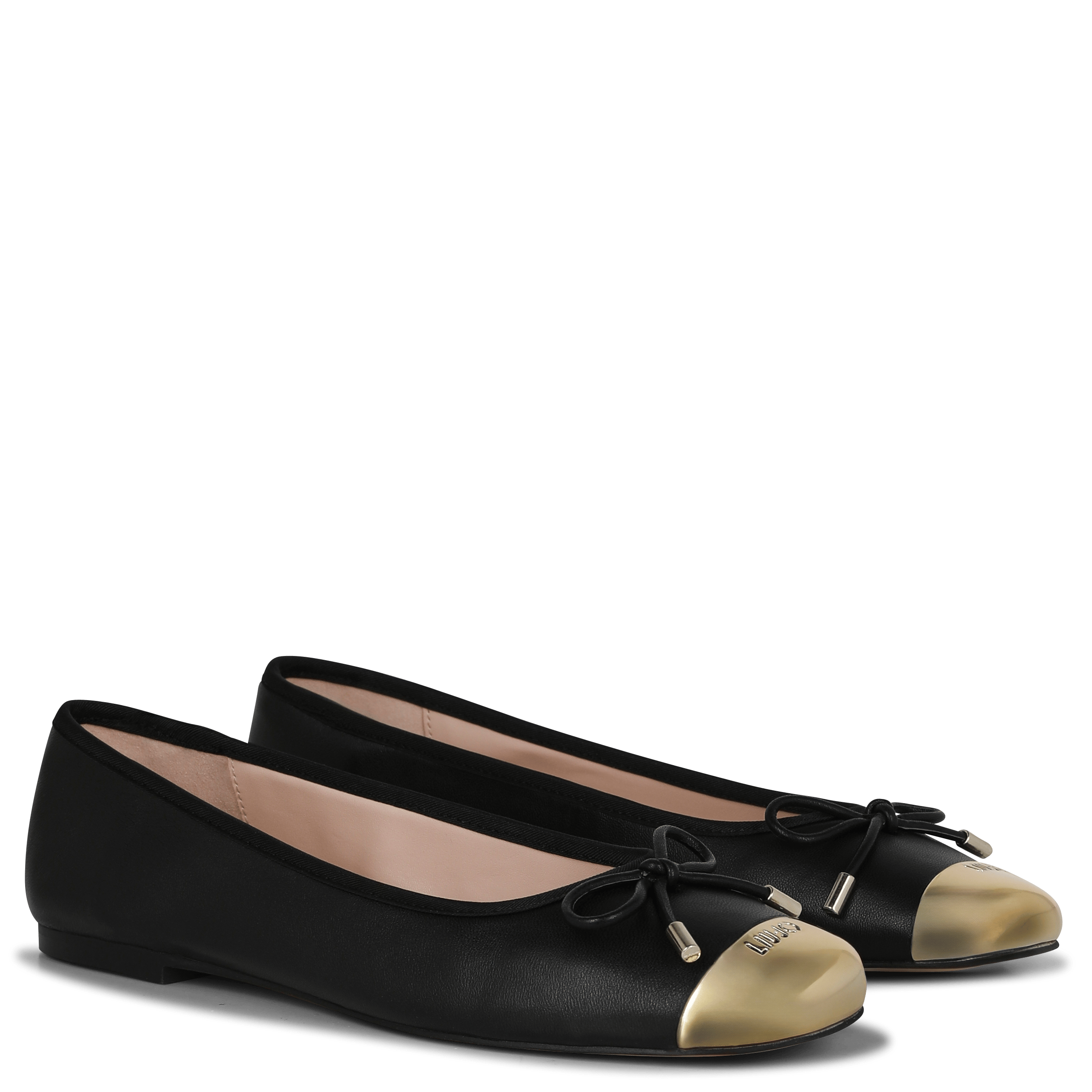 DAFNE 01 - Ballerines en cuir mélangé | Noir