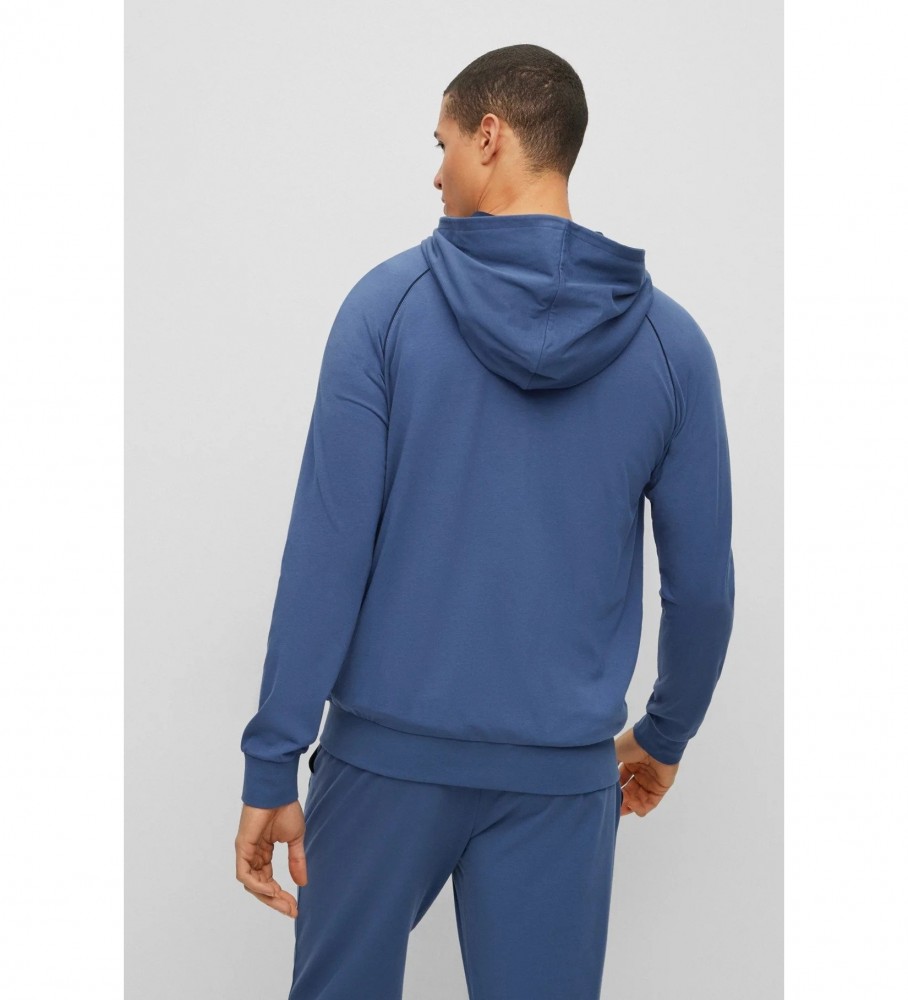 Moletom com zíper BOSS, azul