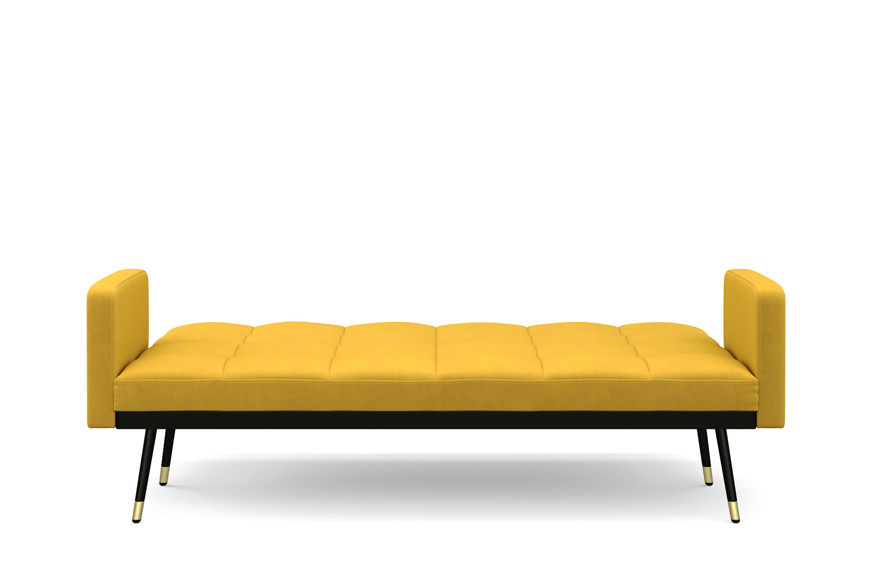 Schlafsofa Samt CALVIN gelb