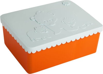 Blafre Matboks 3 rom Bjørn, Lyseblå/Oransje