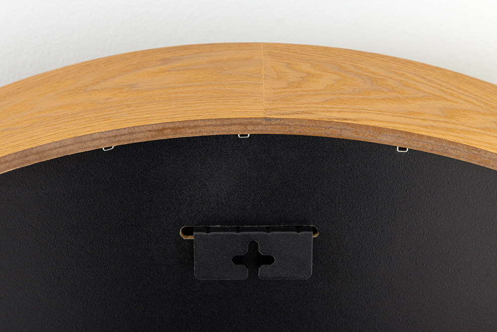 Runder Wandspiegel PORTRAIT 70cm natur Echtholzfurnier in Eichenholz-Design