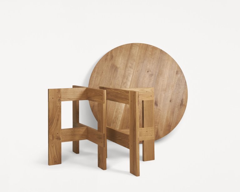 Frama Farmhouse Trestle eettafel Ø120 naturel