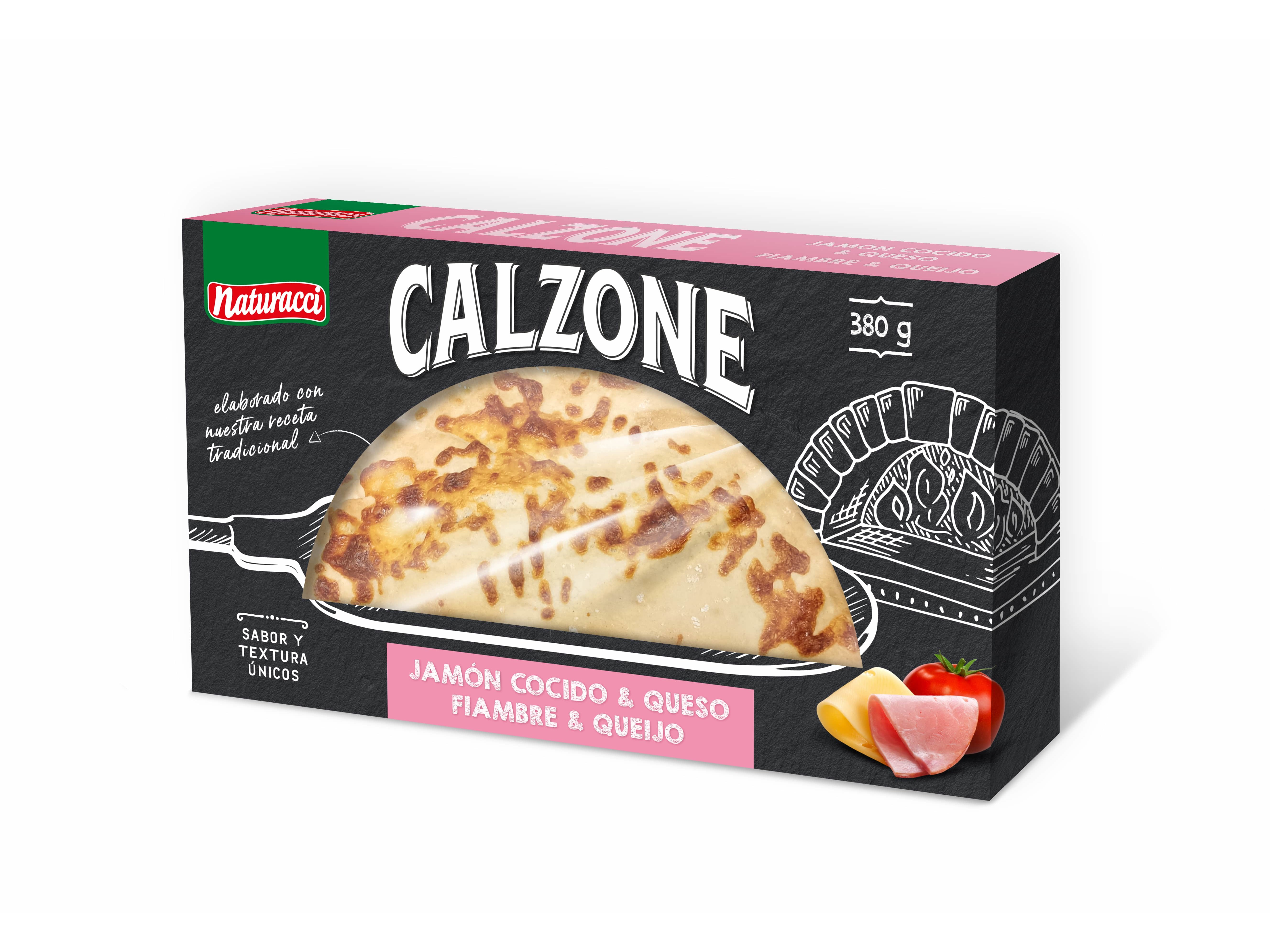 CALZONE NATURACCI FIAMBRE E QUEIJO 380 GR