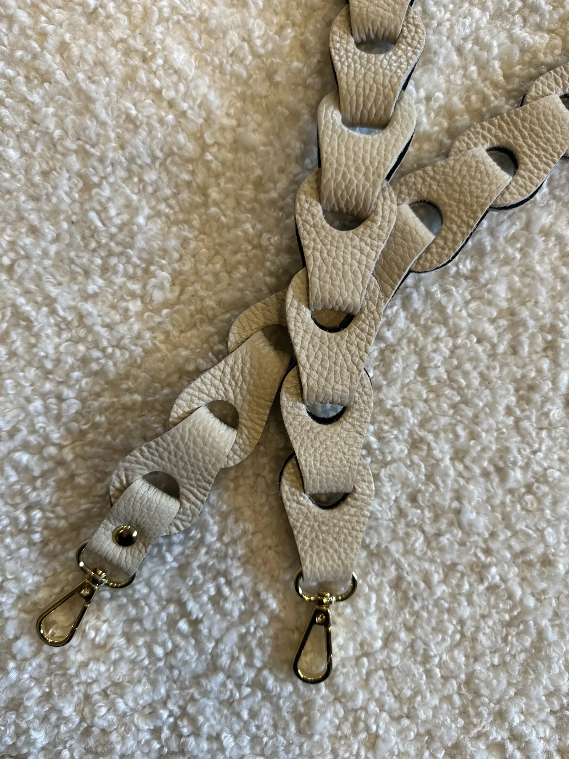 Bag Strap - Breed Ecru - Goud