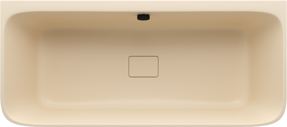Polysan Skylla halfvrijstaand bad beige mat mineraalmarmer 170x75cm