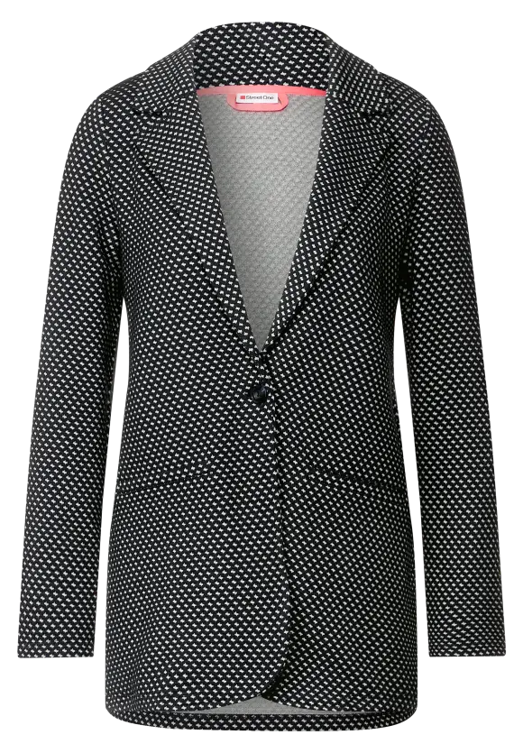 Longblazer mit Minimalprint - deep blue