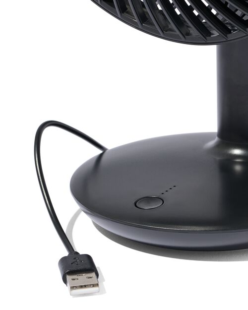 ventilateur de table sans fil silencieux noir Ø16cm