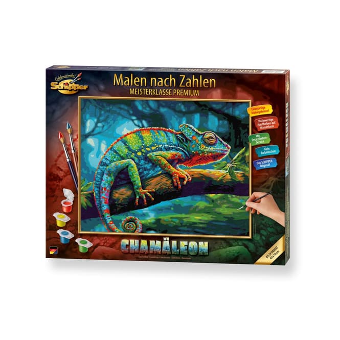 Malen nach Zahlen - Chamäleon - Meisterklasse Premium