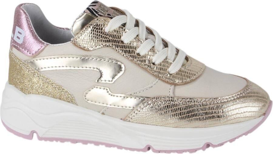 Develab 41044 Sneakers Meisjes Leren Sneaker Goud
