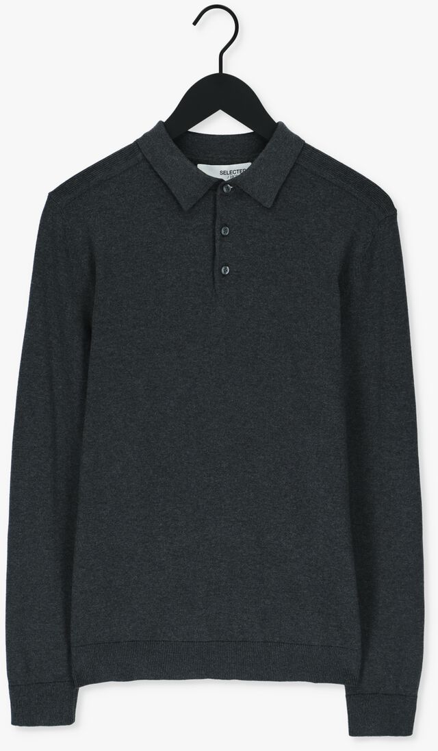 SELECTED HOMME antraciet selected homme polo slhberg ls knit polo neck b no