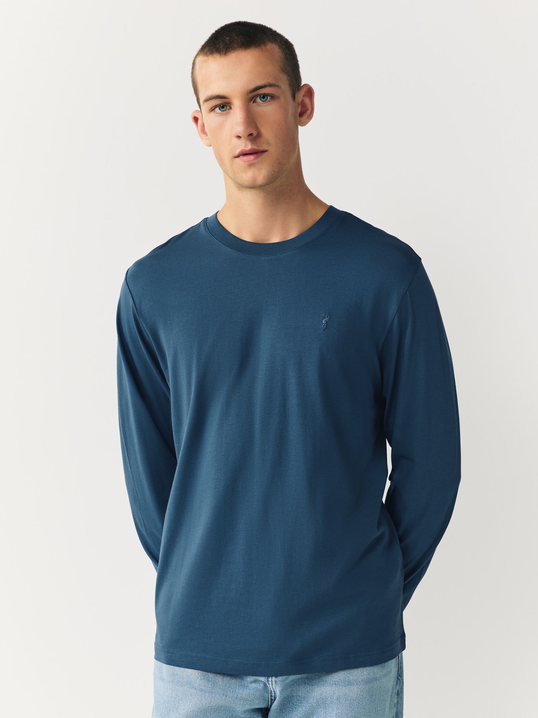 Black/Blue/Green/Orange - Set van 4 T-shirts met lange mouwen