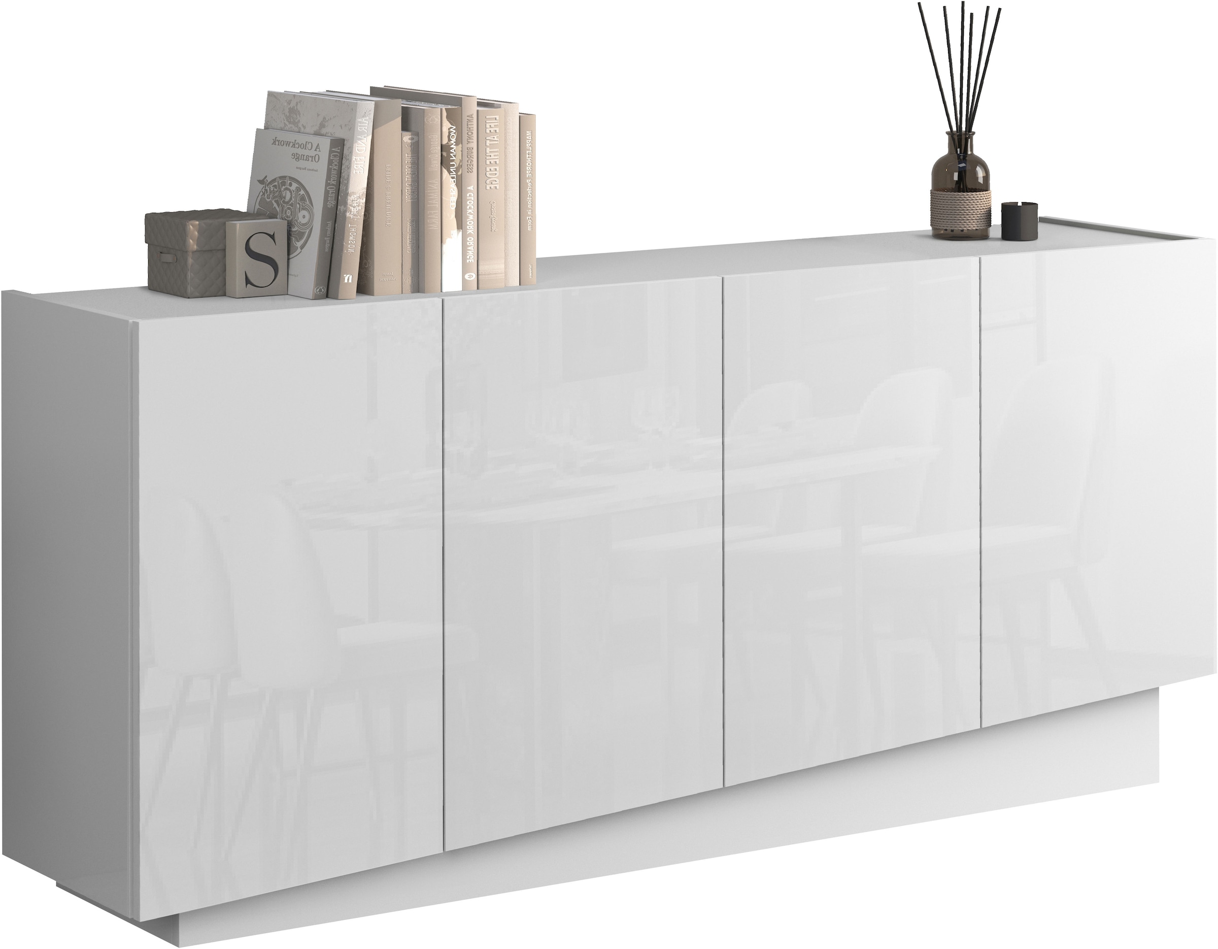 INOSIGN Sideboard »VELA, Sideboard, Breite 160 cm, Design mit schrägen Türen« 1 Stk. tlg. Made in Italy, Masse-B/T/H: 160x35x75,Sideboard, Anrichte, Kommode