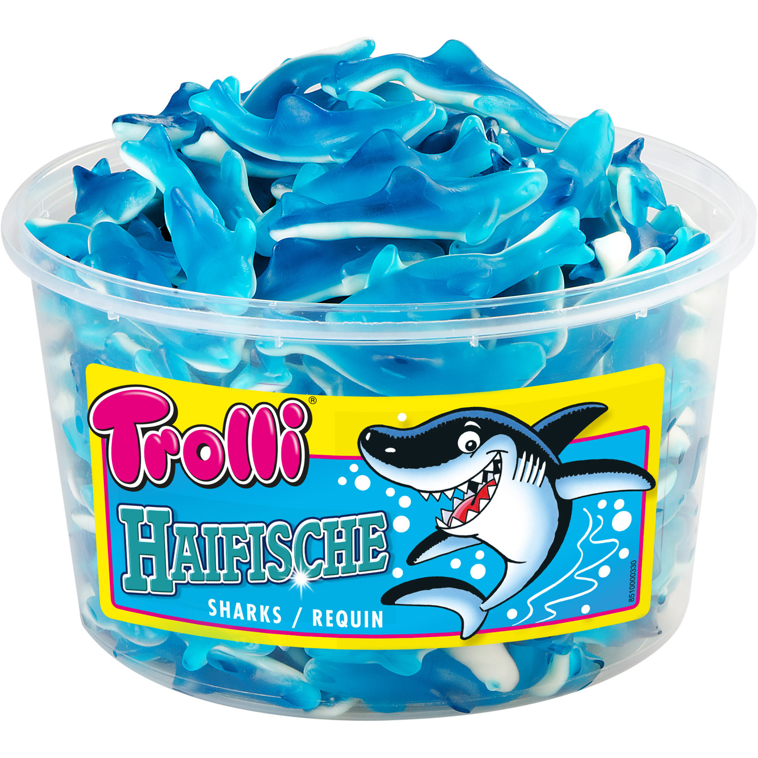 Trolli Haifische 150er Fruchtgummi Dose MHD:18.12.26