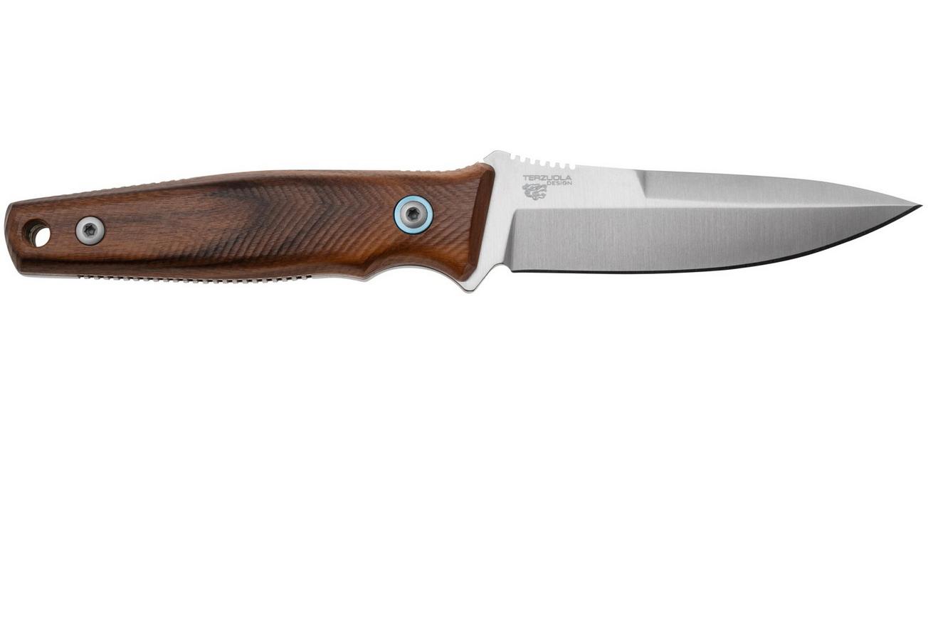 MKM TPF Defense MK-TPFD-S CPM MagnaCut, Santos Wood vaststaand mes, Bob Terzuola design