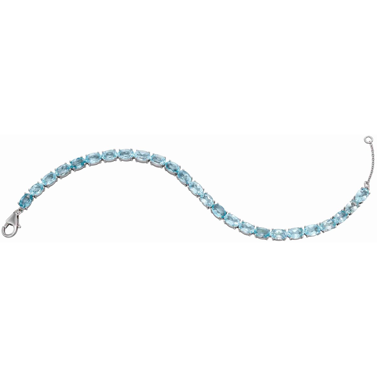 Bracelet topaze en Or blanc 375/1000