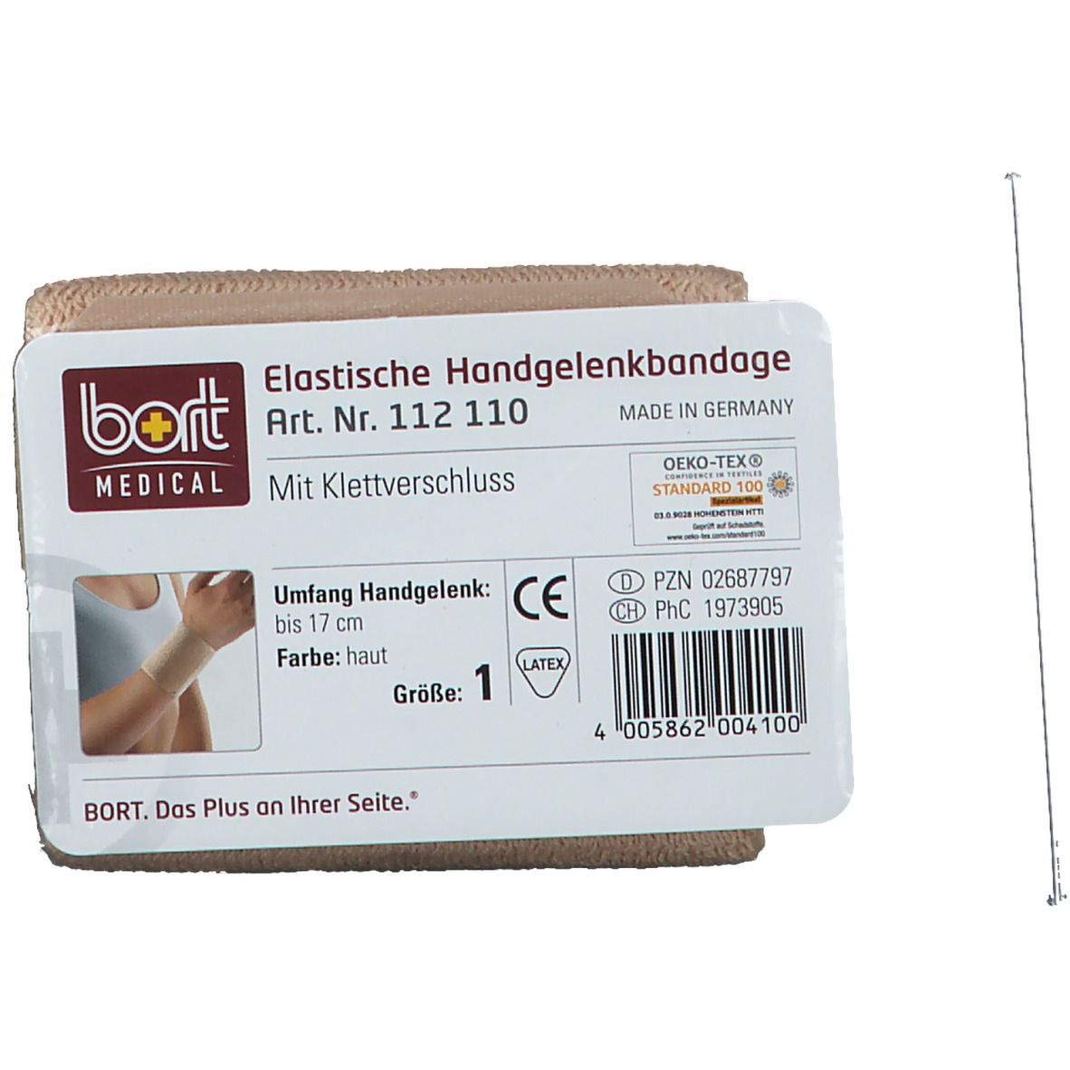 BORT Handgelenkbandage mit Klettverschluss haut Gr. 1