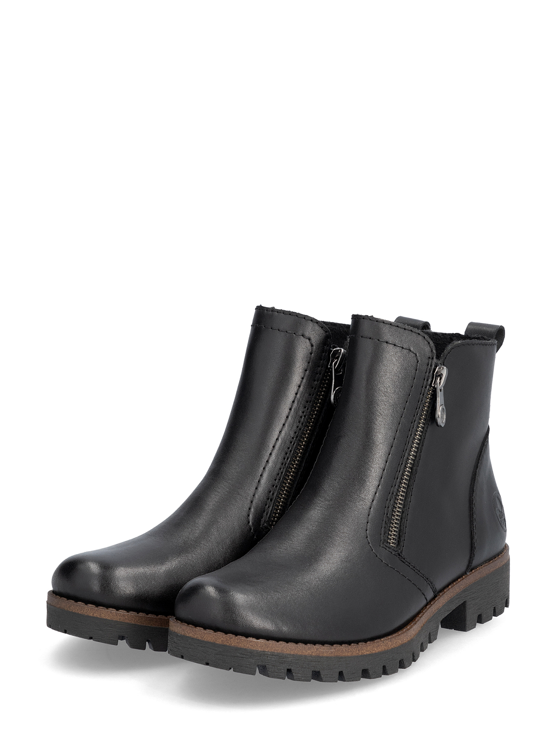 Rieker Zip Boots Leather Varmfôret