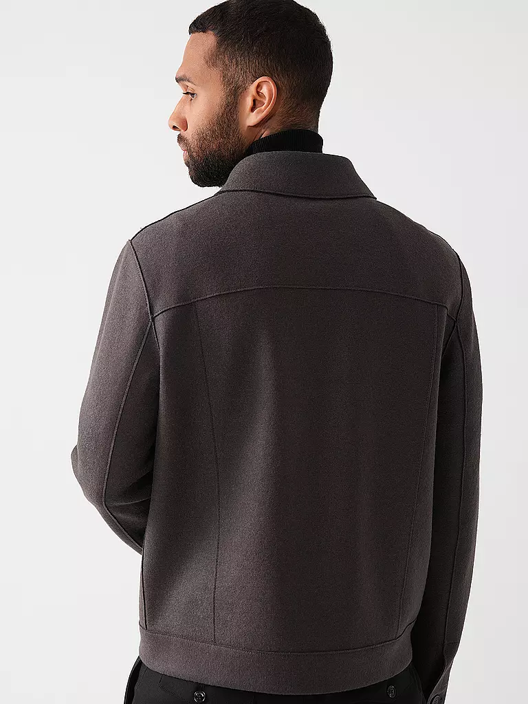 HARRIS WHARF LONDON Wolljacke grau