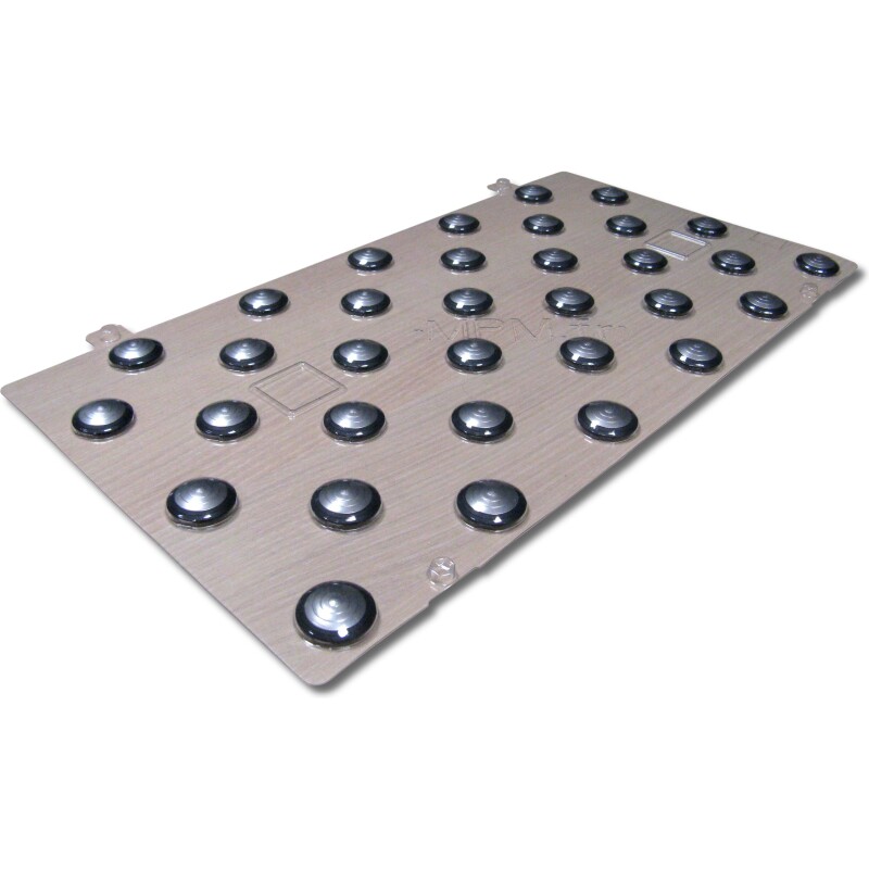 Plots podotactiles PODOKIT mixte Thermoplastiques et Inox auto-adhésifs en plaques