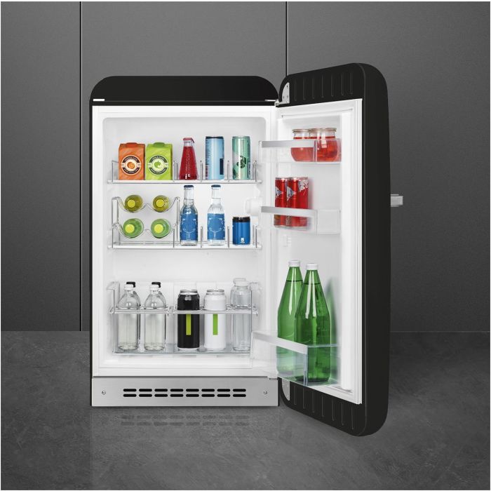 SMEG Stand-Kühlschrank 50's Retro Style FAB10HRBL5 Schwarz