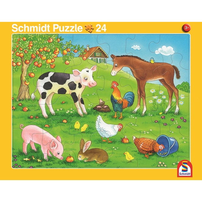 Rahmenpuzzle - Kuschelige Tierfreunde und Tierkinder - 2er Set