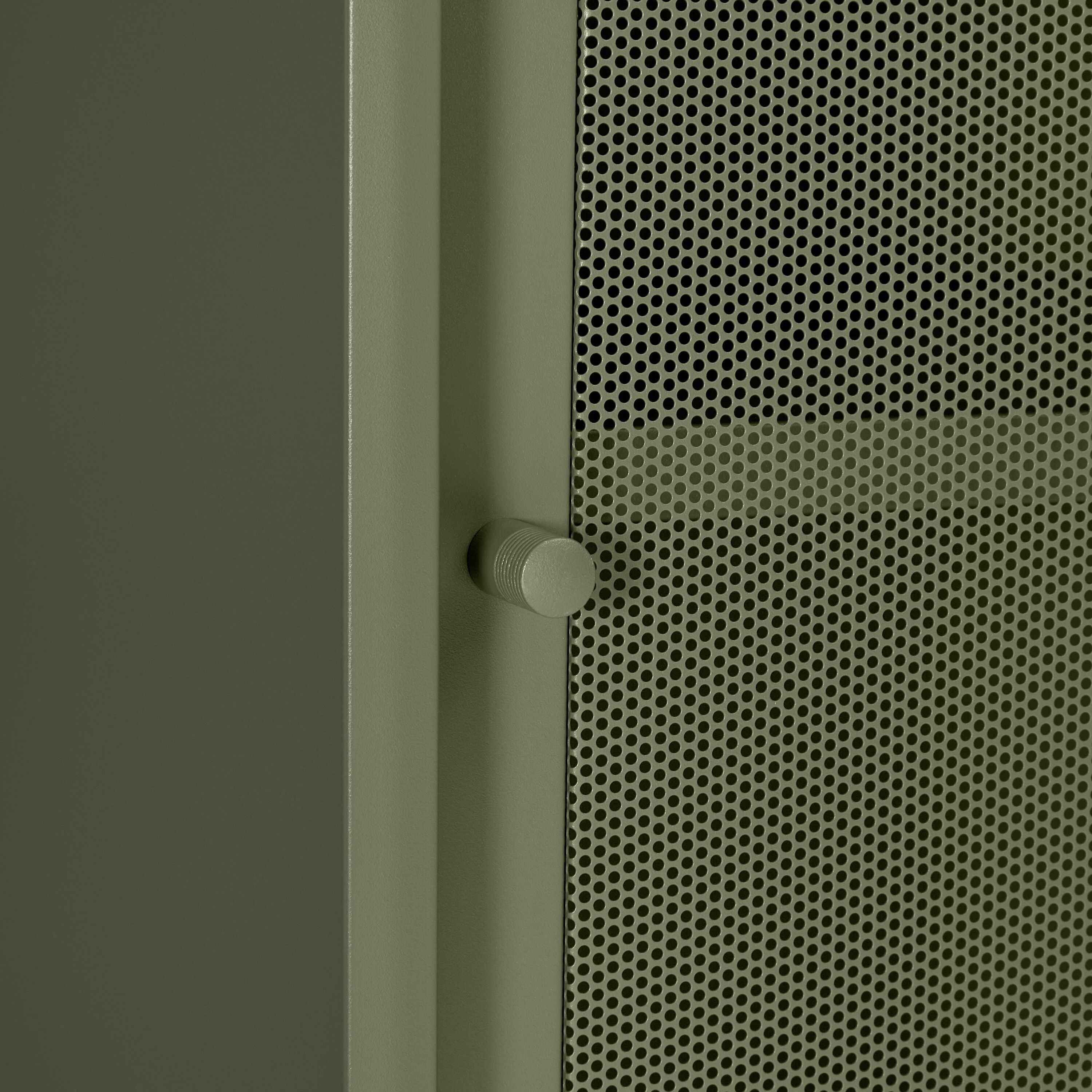 VALENA Highboard grün 90x40x140cm - Grün / B: 90.0 cm x T: 40.0 cm x H: 140.0 cm