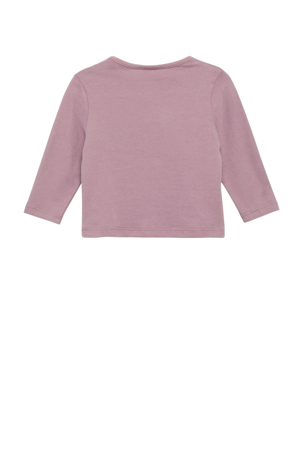 s.Oliver baby longsleeve met tekst lila