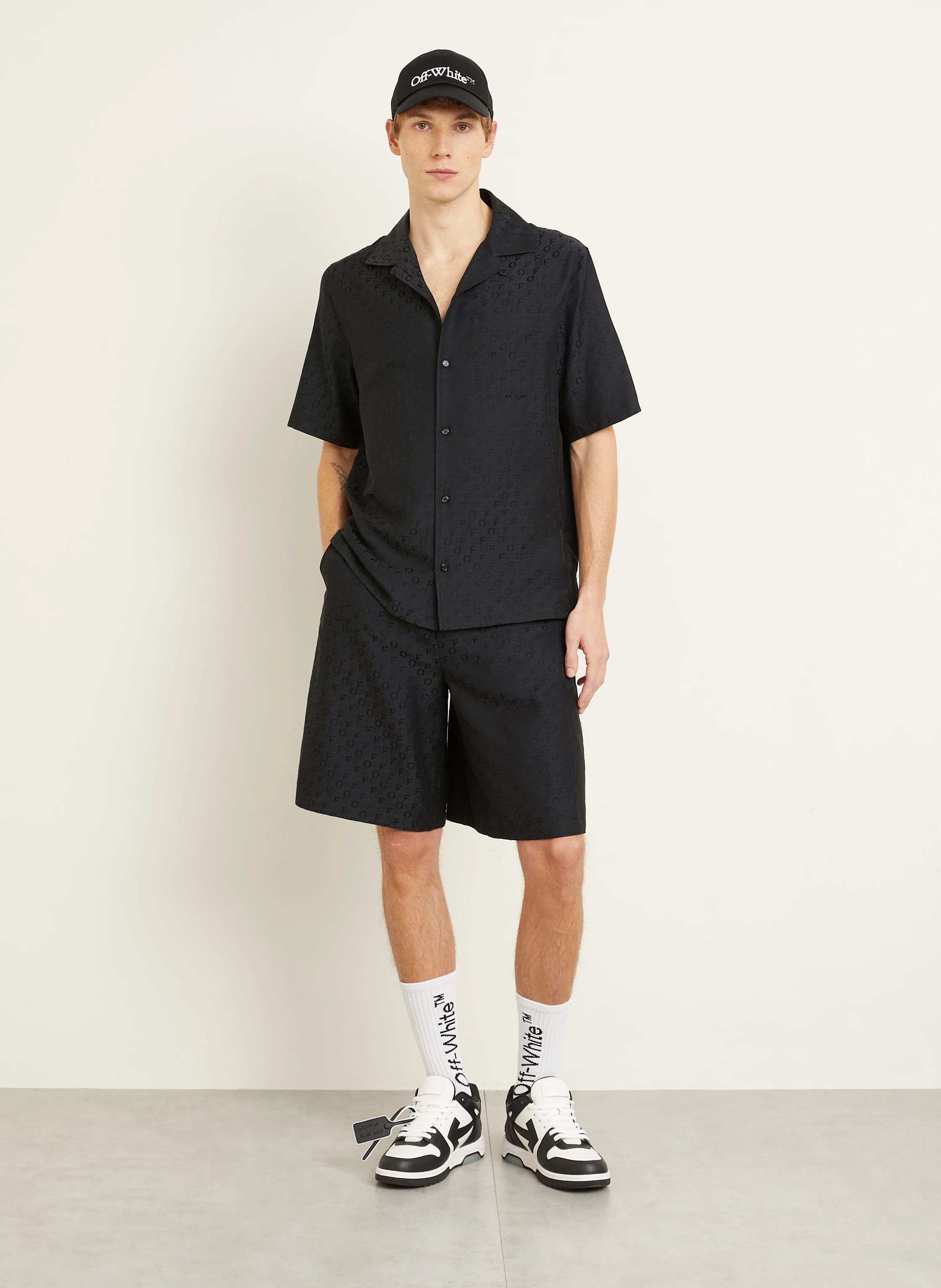 Off-White Resorthemd Regular Fit mit Seide