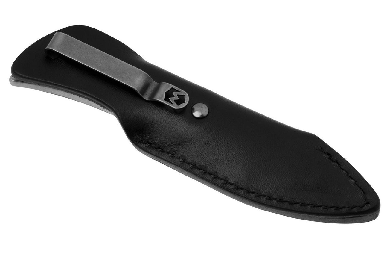Mercury Kali 9KALIDP-GCFC, N690 Stonewashed Drop Point, Natural Canvas Micarta, vaststaand mes